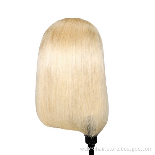 Wholesale 613 Blonde Bob Human Hair Wigs,Wholesale Price Peruvian Short 613 Human Hair Lace Front Wigs For Black Women